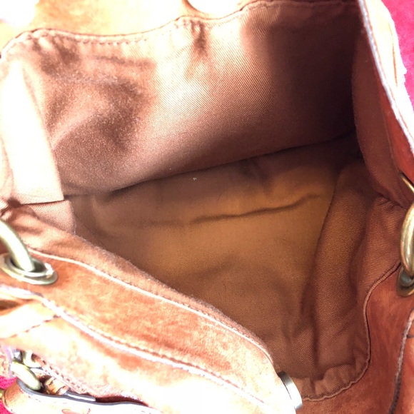 *RARE*Vintage Fossil Leather & Suede Crossbody - Picture 6 of 8